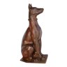 Escultura Cachorro Doberman Ferro Decoração Envelhecido 90cm Rig Fundidos Ece39rigb - 2