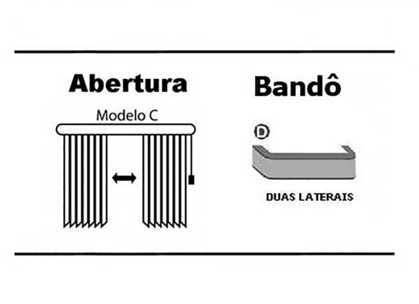 Persiana Vertical Branca de Tecido Blackout 1,50m larg x 1,50m alt - coleção Nuance Blackout - com B - 5