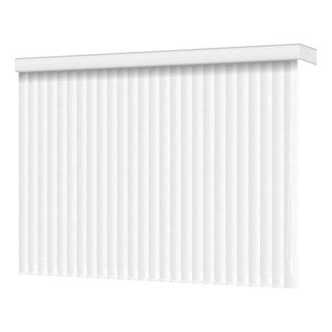 Persiana Vertical Branca de Tecido Blackout 1,50m larg x 1,50m alt - coleção Nuance Blackout - com B