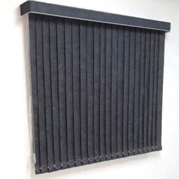 Persiana Vertical Cinza de Tecido Blackout 1,50 larg x 1,50m alt - coleção Nuance Blackout - com Ban - 5