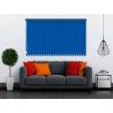 Ver imagem 2 de Persiana Vertical Azul Real de Tecido Blackout 1,50m larg x 1,50m alt - coleção Nuance - com Bandô