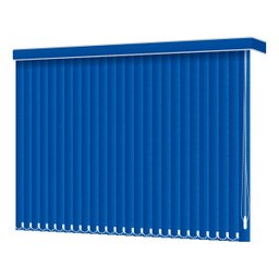 Persiana Vertical Azul Real de Tecido Blackout 1,50m larg x 1,50m alt - coleção Nuance - com Bandô - 1