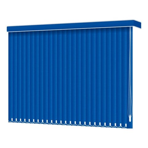 Persiana Vertical Azul Real de Tecido Blackout 1,50m larg x 1,50m alt - coleção Nuance - com Bandô