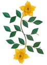 Ver imagem 3 de Painel Enfeite De Parede Lindo Com Flores Decoração Interior Libertas Rosas Artesanato Arranjo Branc