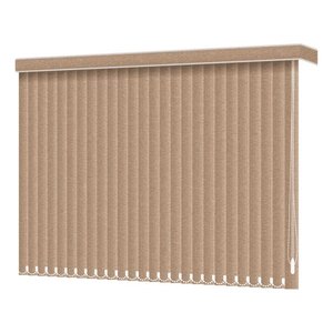 Persiana Vertical Bege Mescla de Tecido Blackout 1,50m larg x 1,50m alt - coleção Nuance Blackout -