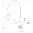 Ver imagem 2 de Torneira Preta Gourmet com Saída para Filtro 1/2 ou Máquina Lava Louças 3/4 7143 C80 Corpo Preto Tpm