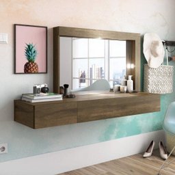 Camarim Suspenso com Espelho e 2 Gavetas Inspiração Mimo Albatroz Móveis - 2