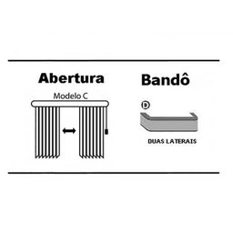 Persiana Vertical Bege Escuro de Tecido Blackout 1,50m larg x 1,50m alt - coleção Nuance Blackout - - 3