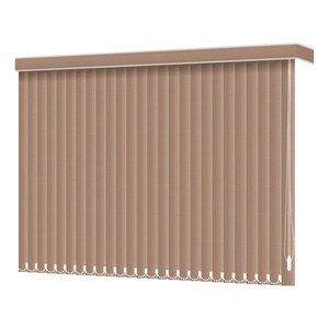 Persiana Vertical Bege Escuro de Tecido Blackout 1,50m larg x 1,50m alt - coleção Nuance Blackout -