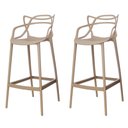 Ver imagem 1 de Kit 2 Banquetas Allegra Nude Polipropileno Cozinha Bistrô