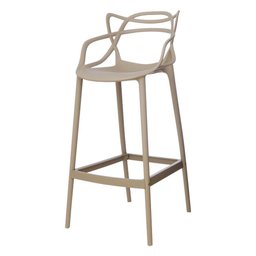 Kit 2 Banquetas Allegra Nude Polipropileno Cozinha Bistrô - 5