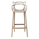 Ver imagem 4 de Kit 2 Banquetas Allegra Nude Polipropileno Cozinha Bistrô