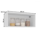 Ver imagem 3 de Armário Aéreo Cozinha 80 Cm Amara 1 Porta Branco - Politorno