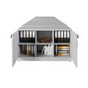 Ver imagem 4 de Plataforma Trabalho 1,20m P/ 6 Pessoas com Armário F5 Office Cor:cinza