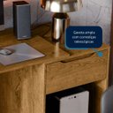 Ver imagem 5 de Escrivaninha Mesa Computador com Gaveta - Mod.3043 Cor:freijó