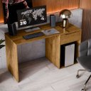 Ver imagem 2 de Escrivaninha Mesa Computador com Gaveta - Mod.3043 Cor:freijó