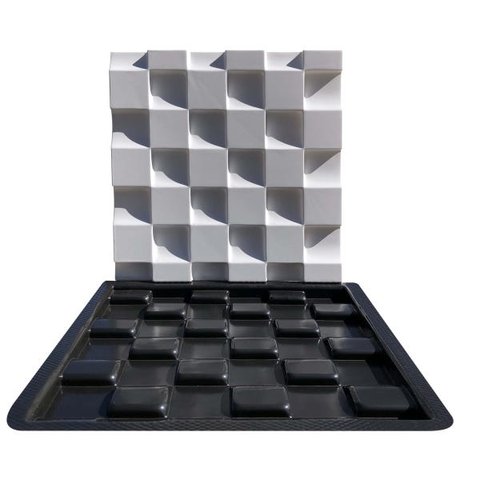 Forma Gesso/Cimento 3D ABS - Xadrez 40x40