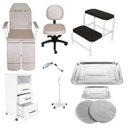 Ver imagem 1 de Kit Maca Podologia Mocho Escada Exaustor Tripé Armario Brinde Fiscomed