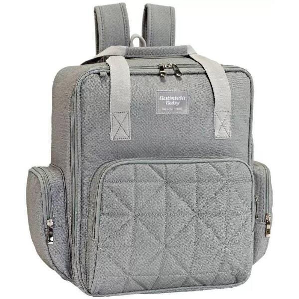 Mochila Maternidade City Cinza 34x29x15 - Batistela Baby - 2