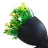Vaso Decorativo Bob Preto P/Parede com Planta 12cm – Amigold - 3