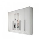 Ver imagem 3 de Quarto de Casal Completo com Cama e Guarda-Roupa com Espelho Espresso Móveis