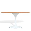 Ver imagem 2 de Mesa Saarinen Oval Freijó 244x137cm - Base Branca