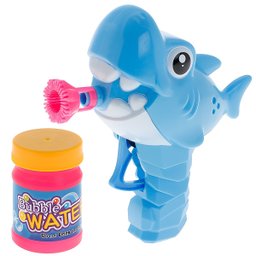 Lança Bolhas De Sabão Lançador De Bolinhas Tubarão Com Refil:Azul - 2