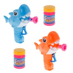 Lança Bolhas De Sabão Lançador De Bolinhas Tubarão Com Refil:Azul - 5