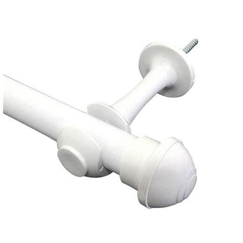 Kit Varão 2,5m para Cortinas 19mm Branco