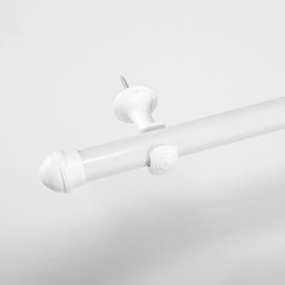 Kit Varão 2,5m para Cortinas 19mm Branco - 3