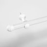 Kit Varão 2,5m para Cortinas 19mm Branco - 3