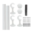 Ver imagem 2 de Kit Varão 2,5m para Cortinas 19mm Branco