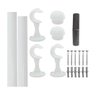 Kit Varão 2,5m para Cortinas 19mm Branco - 2