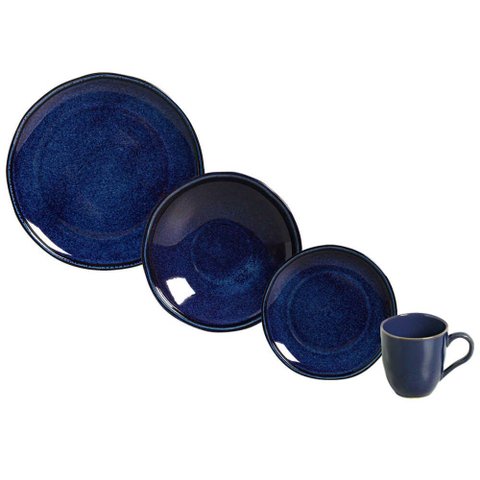 Aparelho de Jantar Cerâmica Stoneware Daily Happy 16 Peças Porto Brasil