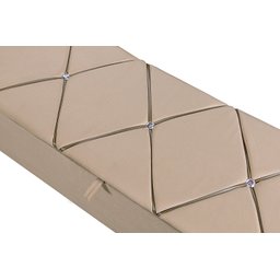 Baú Recamier Bege Com Rodízios 85cm - 2