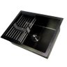 CUBA INOX 304 COZINHA QUADRADA COM ESCORREDOR PRETO KIT COMPLETO - 5