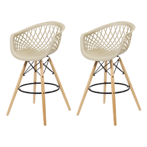 Kit 2 Banquetas Web Apoio de Braço Bancada Bar Bistrô Sala Cozinha Restaurante  - Mercado Cadeiras