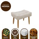 Ver imagem 6 de Puff Banqueta Decorativo Pés Madeira Cor:bege