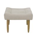 Ver imagem 3 de Puff Banqueta Decorativo Pés Madeira Cor:bege