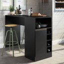 Ver imagem 2 de Bancada para Cozinha Ilha com Adega 140cm Preto Texturizado - Clicklar