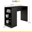 Ver imagem 4 de Bancada para Cozinha Ilha com Adega 140cm Preto Texturizado - Clicklar