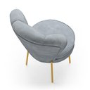 Ver imagem 7 de Cadeira Estofada para Sala de Jantar Pés de Ferro Ergonômica Resistente Tecido Veludo