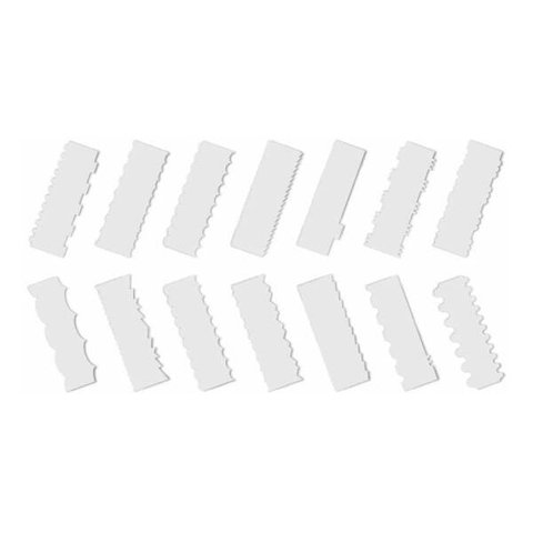 Kit 14 Espátulas Decorativa Bolo 28 Desenhos - Confeitaria