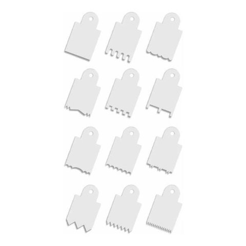 Kit 12 Unidades Mini Espátula Decorativa para Bolo Acrílico
