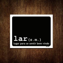 Kit 10 Placas Decorativa - Lar Seja Bem Vindo - 1