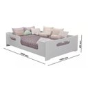 Ver imagem 3 de Cama Casal Infantil Montessori Encanto 193x143x45 com Grade Proteção Educativa e Segura