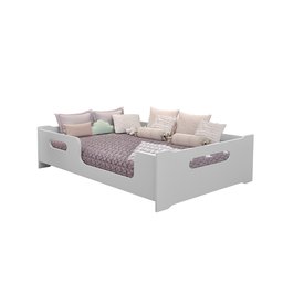 Cama Casal Infantil Montessori Encanto 193x143x45 com Grade Proteção Educativa e Segura - 3