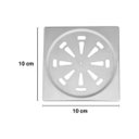 Ver imagem 2 de Ralo Grelha Inox 10x10 Cm Quadrado Banheiro Quintal Flvx Hidro