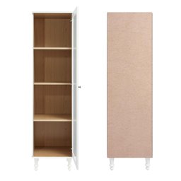Cristaleira Estante Para Livros Ditália 1 Porta Vidro E-963 Cor:Branco - 9