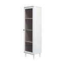 Ver imagem 5 de Cristaleira Estante Para Livros Ditália 1 Porta Vidro E-963 Cor:Branco